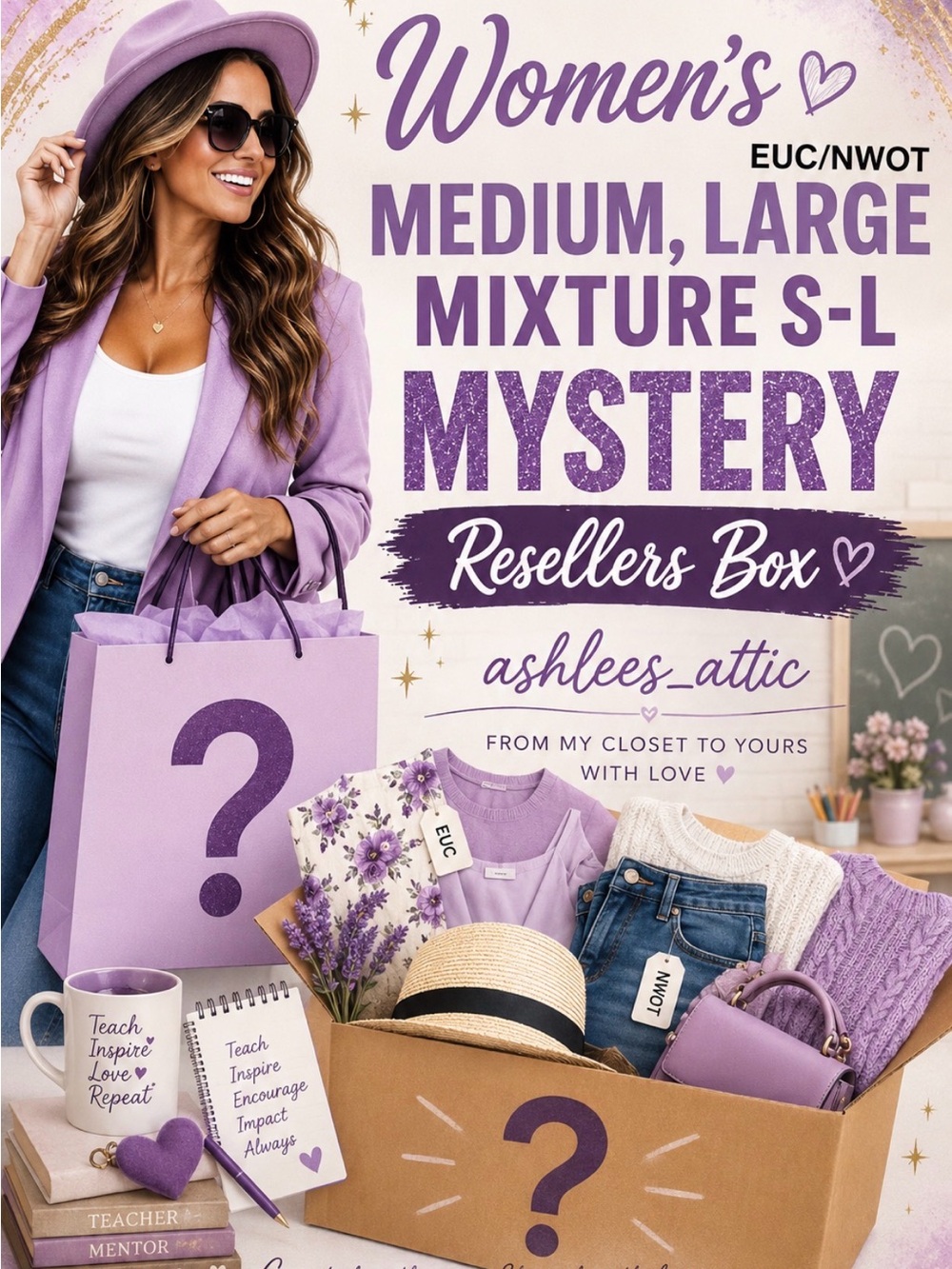 5lb Box of Clothing -Women’s-Med/Lg